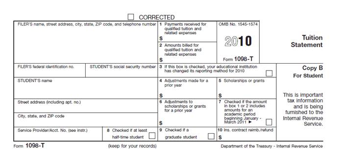 tax form you get from college