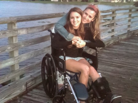 Correa and her mother, one of her biggest supporters, share a tender moment during her road to recovery.