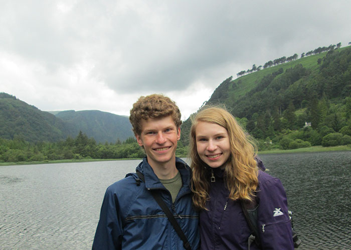 Josh & Crystal Bauer in Glendalough Wicklow Mountains, Ireland.
