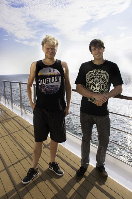 Tristan & Sam Charron on Deck 7 of the MV Explorer.