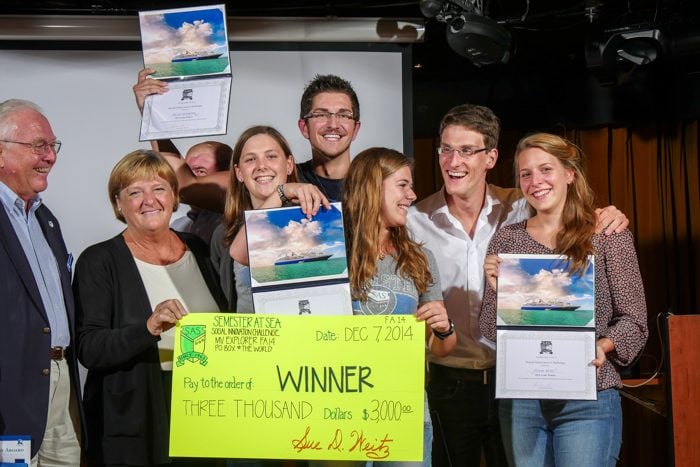 Pape for the People celebrates their win in the Social Innovation Challenge and ability to provide a market to women in a Bosnian Refugee Camp.