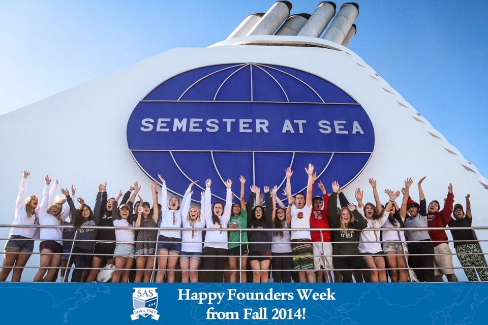 Happy Founders Week from Fall 2014! Photo by Michael DeTerra