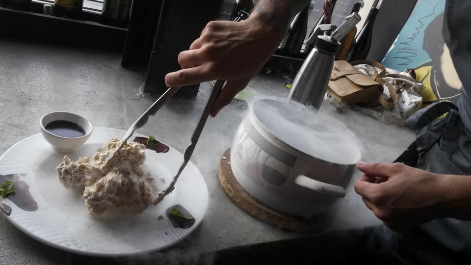 A very popular field program was the where the chef is using dry ice to