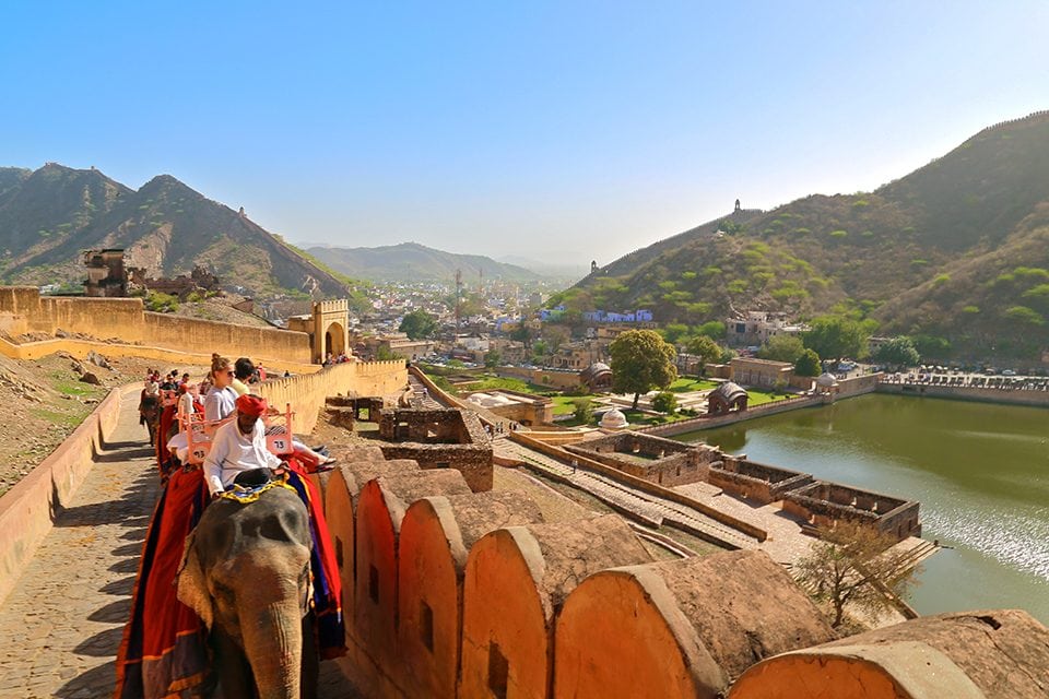 New York University student Amanda Campanaro captured this photo while on the back of an elephant riding to the top of the Amber Fort in Jaipur. 