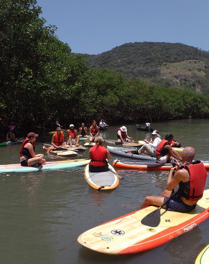 "I had my favorite lecture of my entire college experience when Professor Polozov talked with us in the middle of the mangroves, as we were all sitting on our paddle boards taking in our surroundings," said James Stockman. Teaching in the field allowed students to learn more about what they were seeing at that moment.