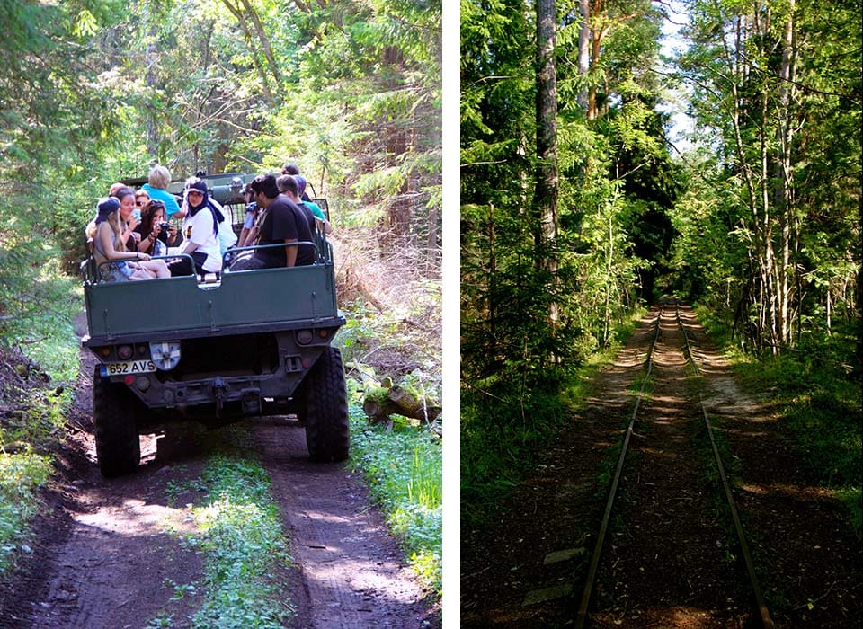 On Naissaar Island, students also rode in an old military truck and spotted overgrown train tracks. Photos by Madeline Rencher of University of Utah.