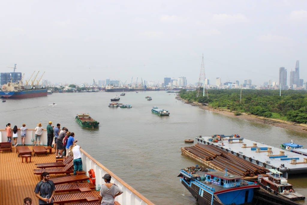 Spring 2017 arriving in Vietnam via the Saigon River