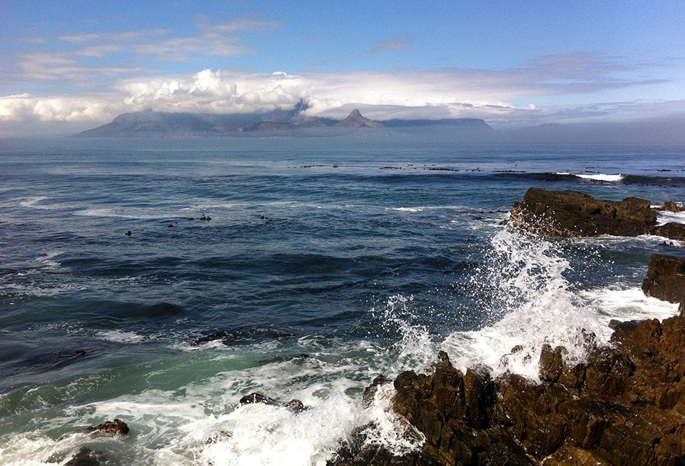 Ian Squires from James Madison University was able to photograph Cape Town and Table Mountain from Robben Island.