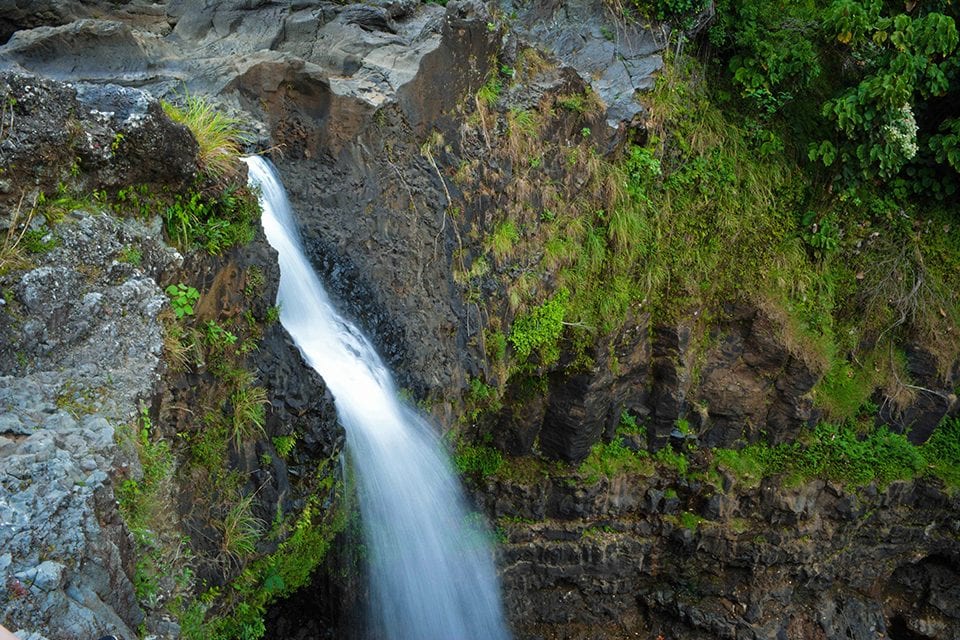 California Baptist University student Jake Larsen had a busy field program that took him to a black sand beach and a cove, but the stop at Rainbow Falls was his favorite.