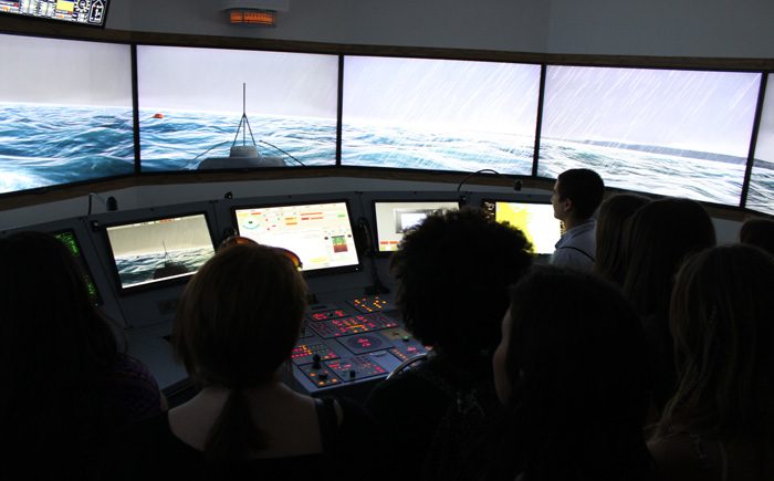 PNA's bridge simulator reminded students of sailing on the MV Explorer.