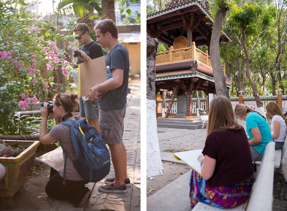 photographing-sketching-pagoda