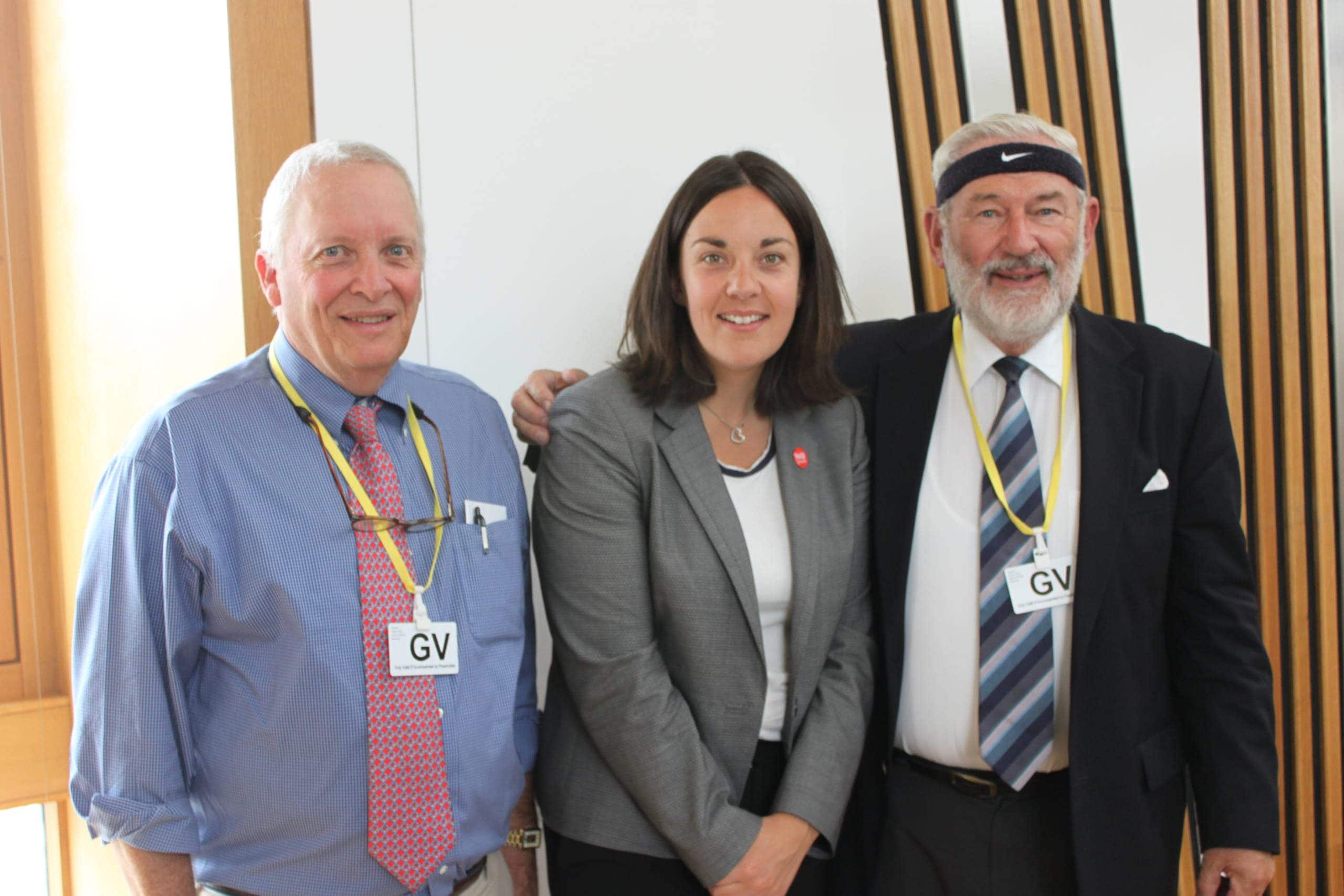 Semester at Sea faculty member Bob Smith, MSP Kezia Dugdale, Dr. Iain Campbell.